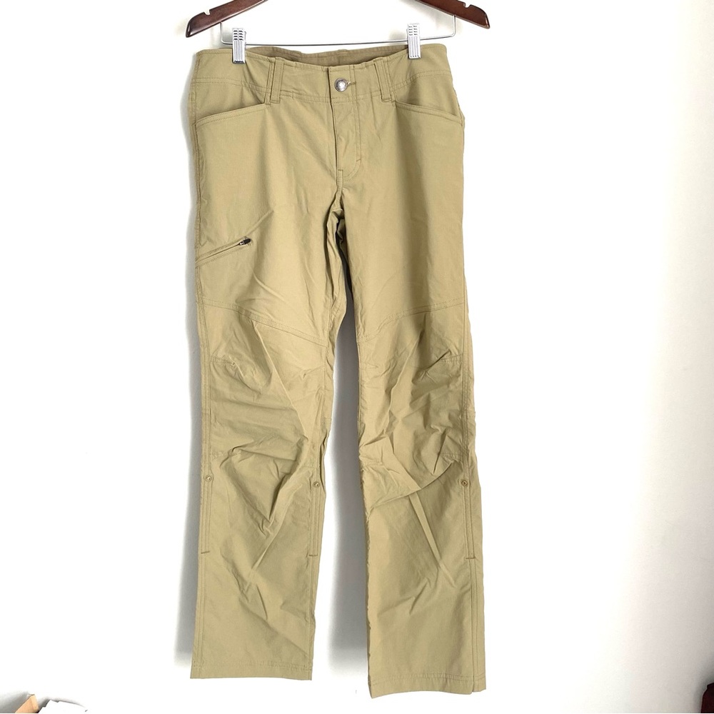 MARMOT Womens 8 Khaki Mid Rise Adjustable Length Straight Leg Outdoor Pants J2